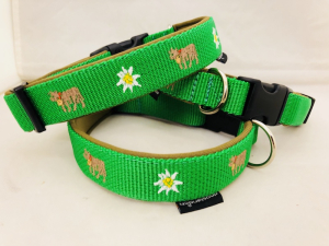 Appenzeller Halsband "Seealp Kuh Edelweiss"
